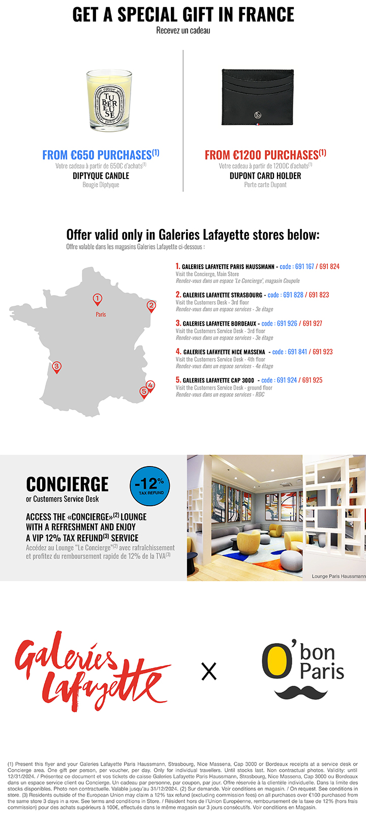 GALERIES LAFAYETTE O'Bon Paris Easy to be Parisian